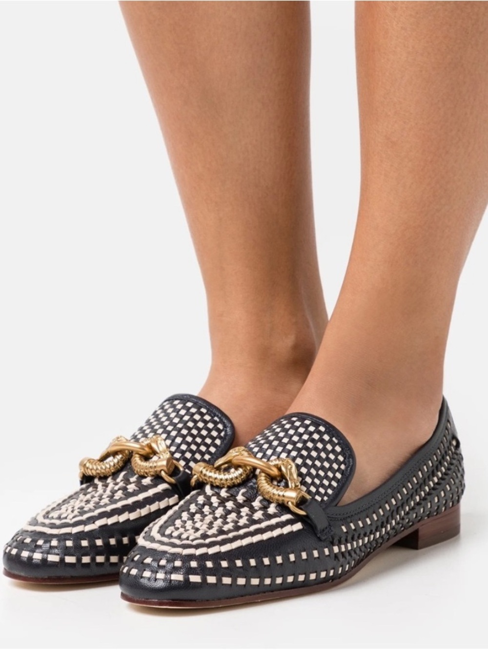 Tory Burch Jessa Woven Leather Loafers
